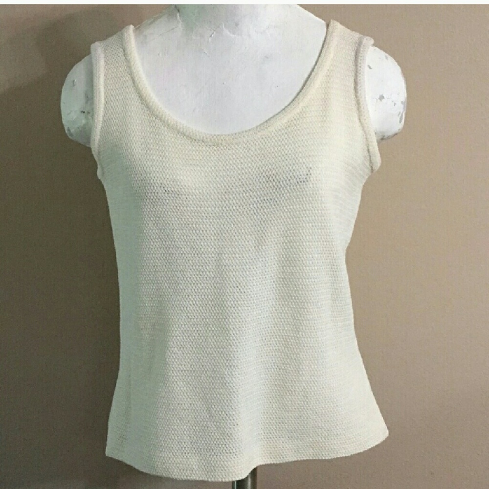 ST. JOHN Open Knit Tank Sz Small